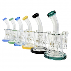 Loud Cloud - 8" Bent Neck W/ Shower Head Perc Water Pipe - [EI-119]